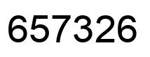 Número 657326 imagen negro