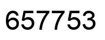 Number 657753 black image