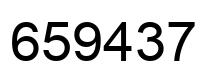 Número 659437 imagen negro
