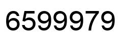 Number 6599979 black image