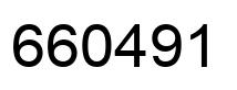 Number 660491 black image