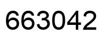 Number 663042 black image