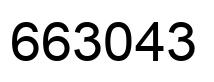 Number 663043 black image