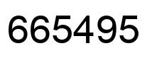 Number 665495 black image