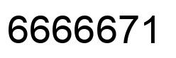 Number 6666671 black image