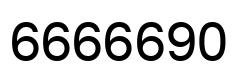 Number 6666690 black image