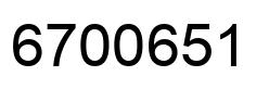 Number 6700651 black image