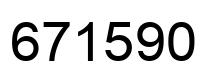 Number 671590 black image