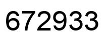 Number 672933 black image