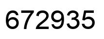 Number 672935 black image