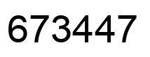 Number 673447 black image