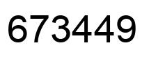 Number 673449 black image