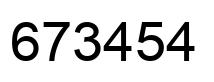 Number 673454 black image