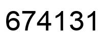 Número 674131 imagen negro