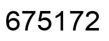 Number 675172 black image