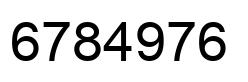 Number 6784976 black image