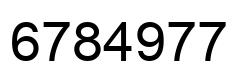 Number 6784977 black image