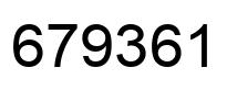 Number 679361 black image