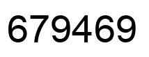 Number 679469 black image