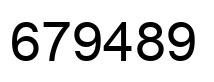 Number 679489 black image