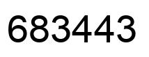 Number 683443 black image