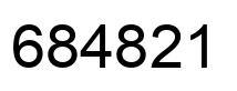 Number 684821 black image