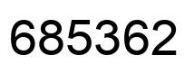 Número 685362 imagen negro