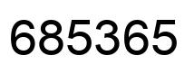 Número 685365 imagen negro