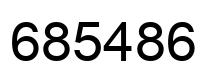 Número 685486 imagen negro