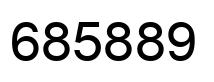 Number 685889 black image