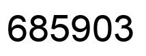 Number 685903 black image