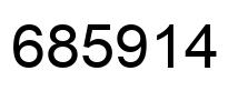 Number 685914 black image
