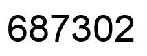 Number 687302 black image