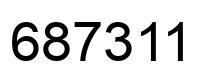 Número 687311 imagen negro