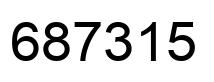 Número 687315 imagen negro