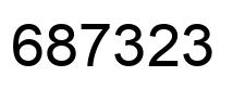 Número 687323 imagen negro