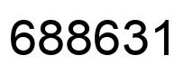Number 688631 black image