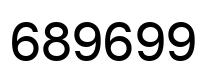 Number 689699 black image