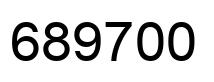 Number 689700 black image