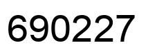 Number 690227 black image