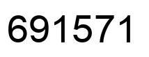 Number 691571 black image