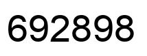 Number 692898 black image