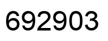 Number 692903 black image