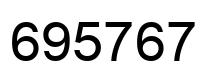 Number 695767 black image