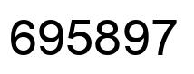 Number 695897 black image