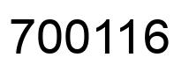 Número 700116 imagen negro