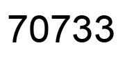 Number 70733 black image