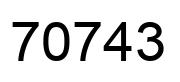 Number 70743 black image