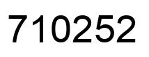 Número 710252 imagen negro