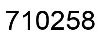 Number 710258 black image
